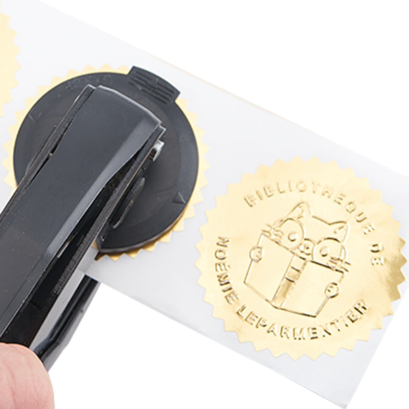 Custom Black Handheld Embosser