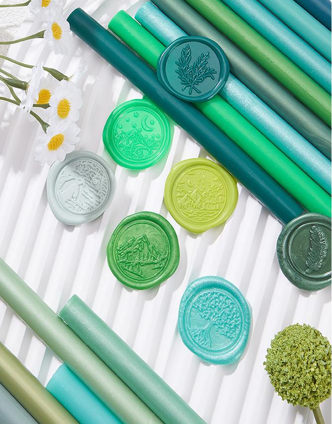 Glue Gun Sealing Wax-Green tones