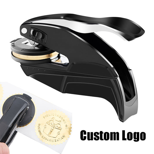 Custom Black Handheld Embosser