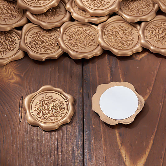 Happy New Year Wax Seal Stickers