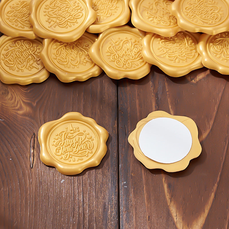 Happy New Year Wax Seal Stickers