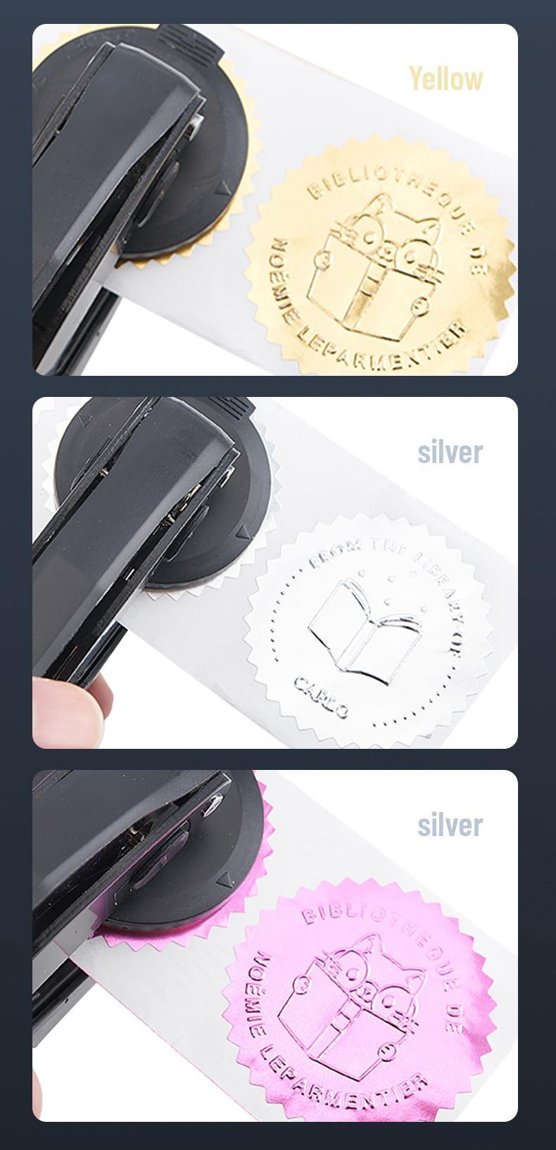 Custom Black Handheld Embosser